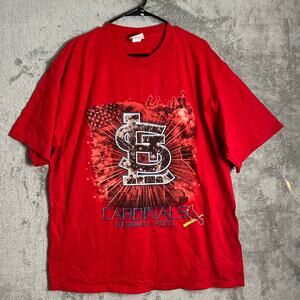 Vintage St Louis Cardinals Baseball Tee 2000 MLB Graphic Shirt Y2k Sports XL
